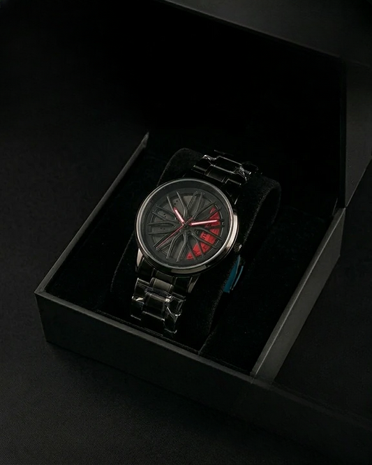 Stainless Steel wheel Spinning Watch