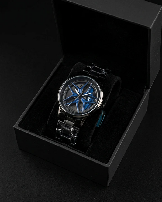 Stainless Steel wheel Spinning Watch